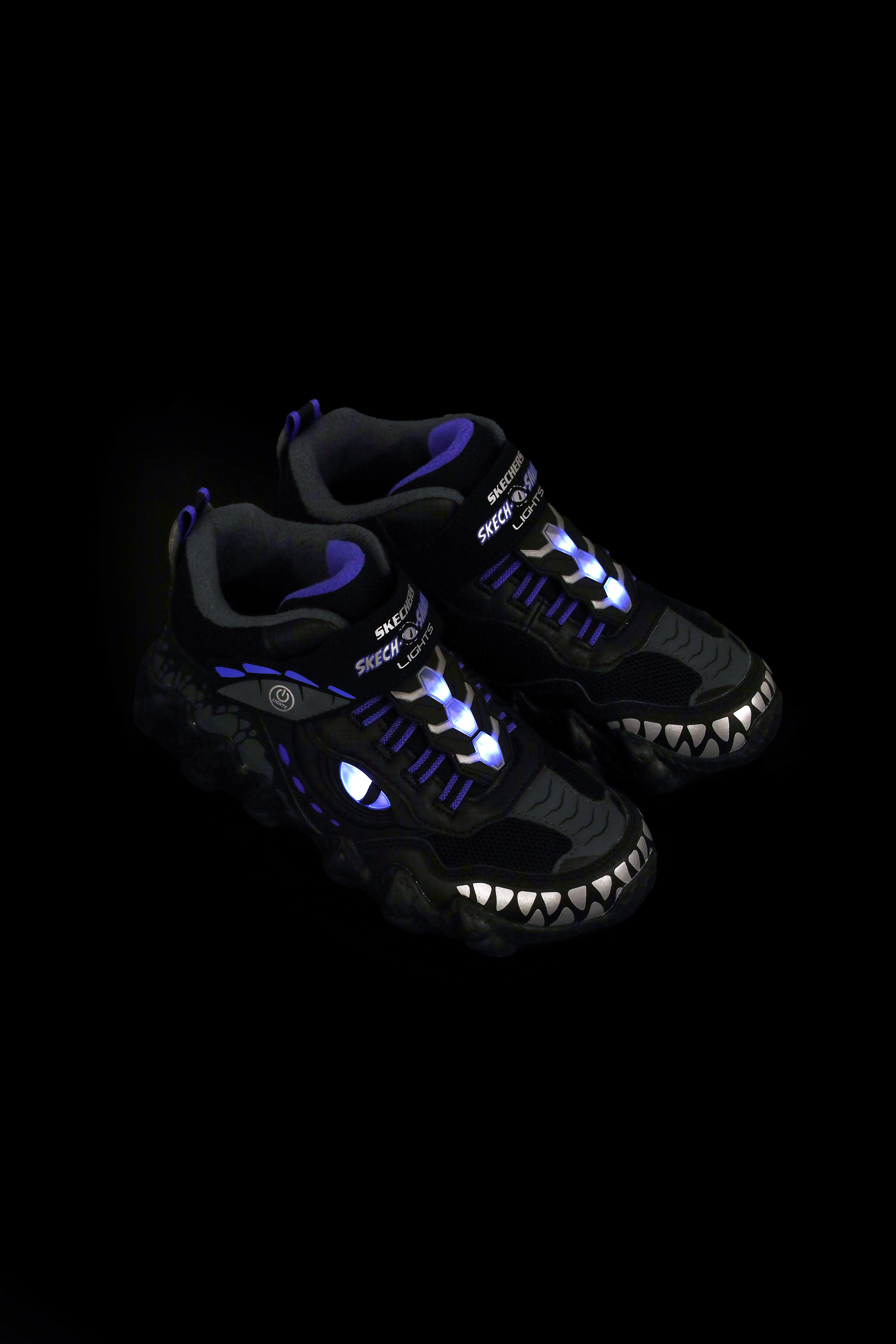 Skechers Skech-o-saurus Lights Büyük Erkek Çocuk Siyah Işıklı Bot